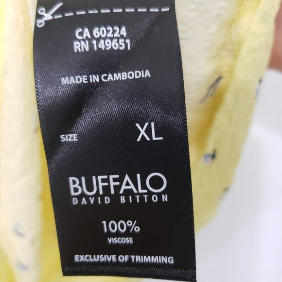 Buffalo David Bitton Women's Short Sleeve Lightweight Blouse, with Tie Waist, XL - Picture 7 of 9